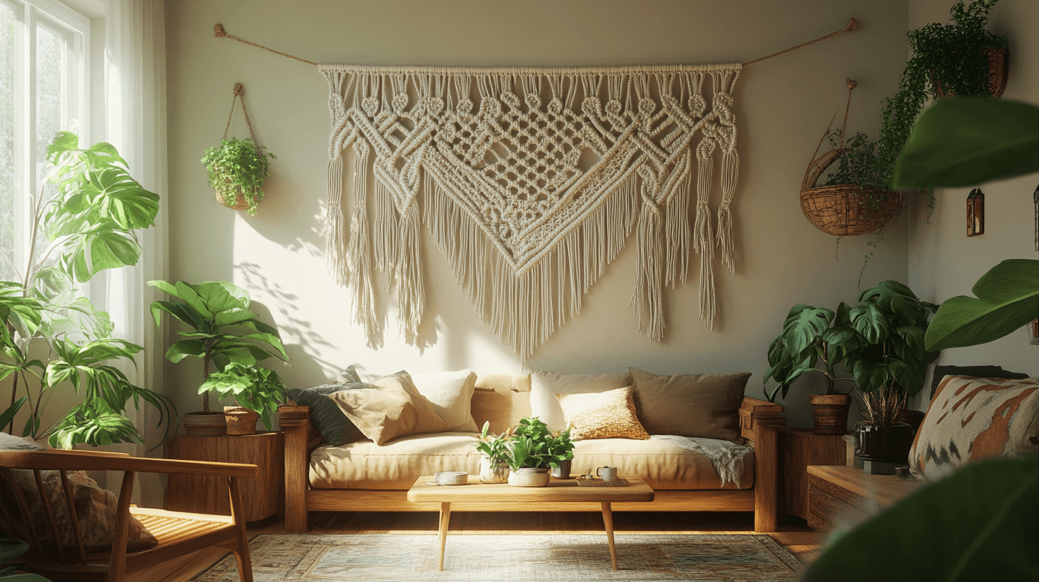Decoración con macramé: Textiles hechos a mano como atractivo visual
