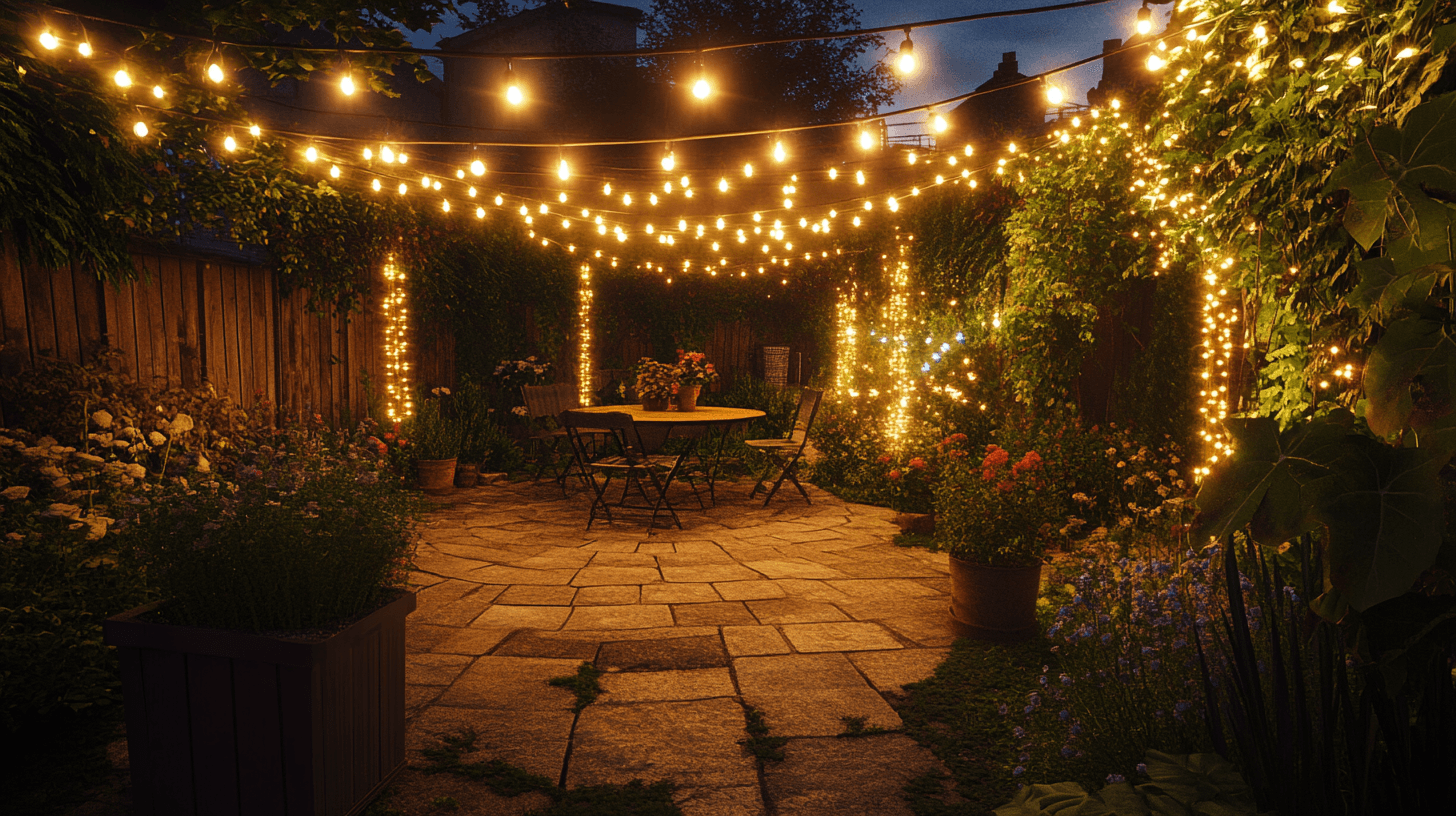 Luces de cadena para exteriores: Crear ambiente