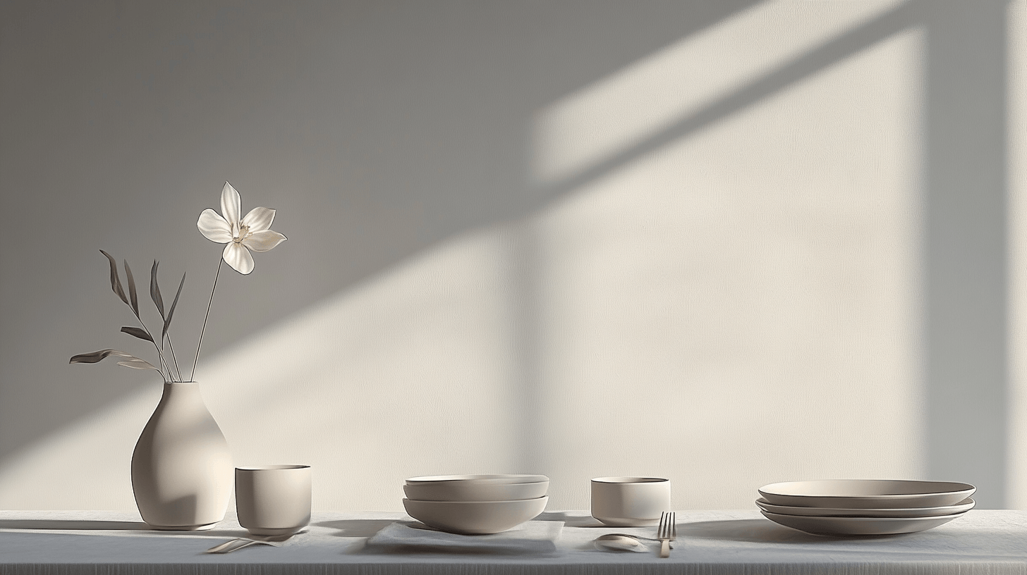 Decoración de mesa minimalista: Menos es más