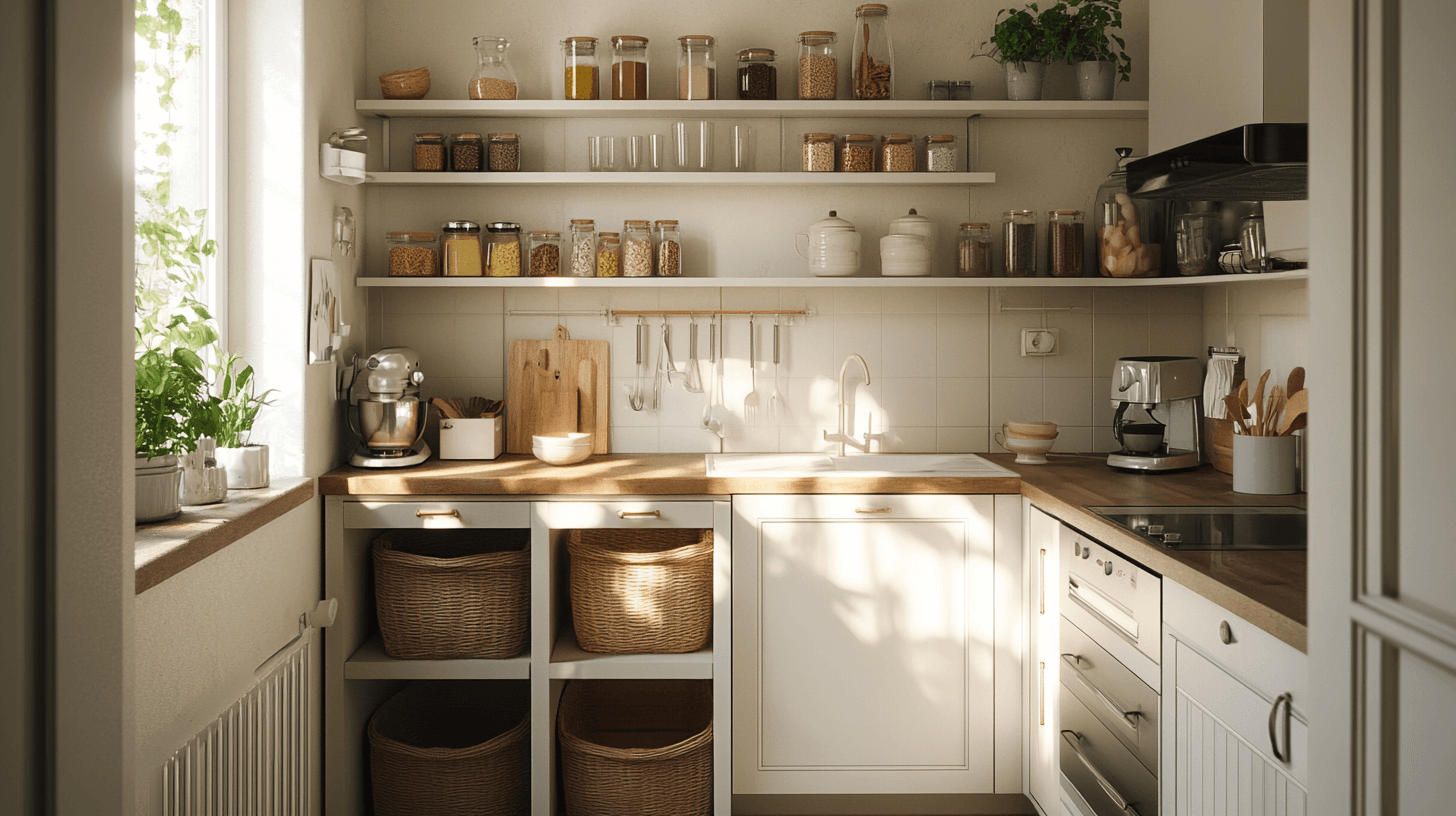 Almacenamiento inteligente: Orden en cocinas pequeñas