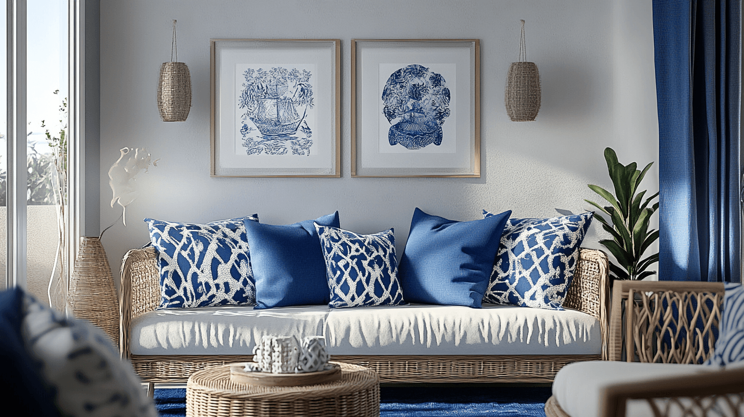 Decoración azul marino: establecer acentos sutiles