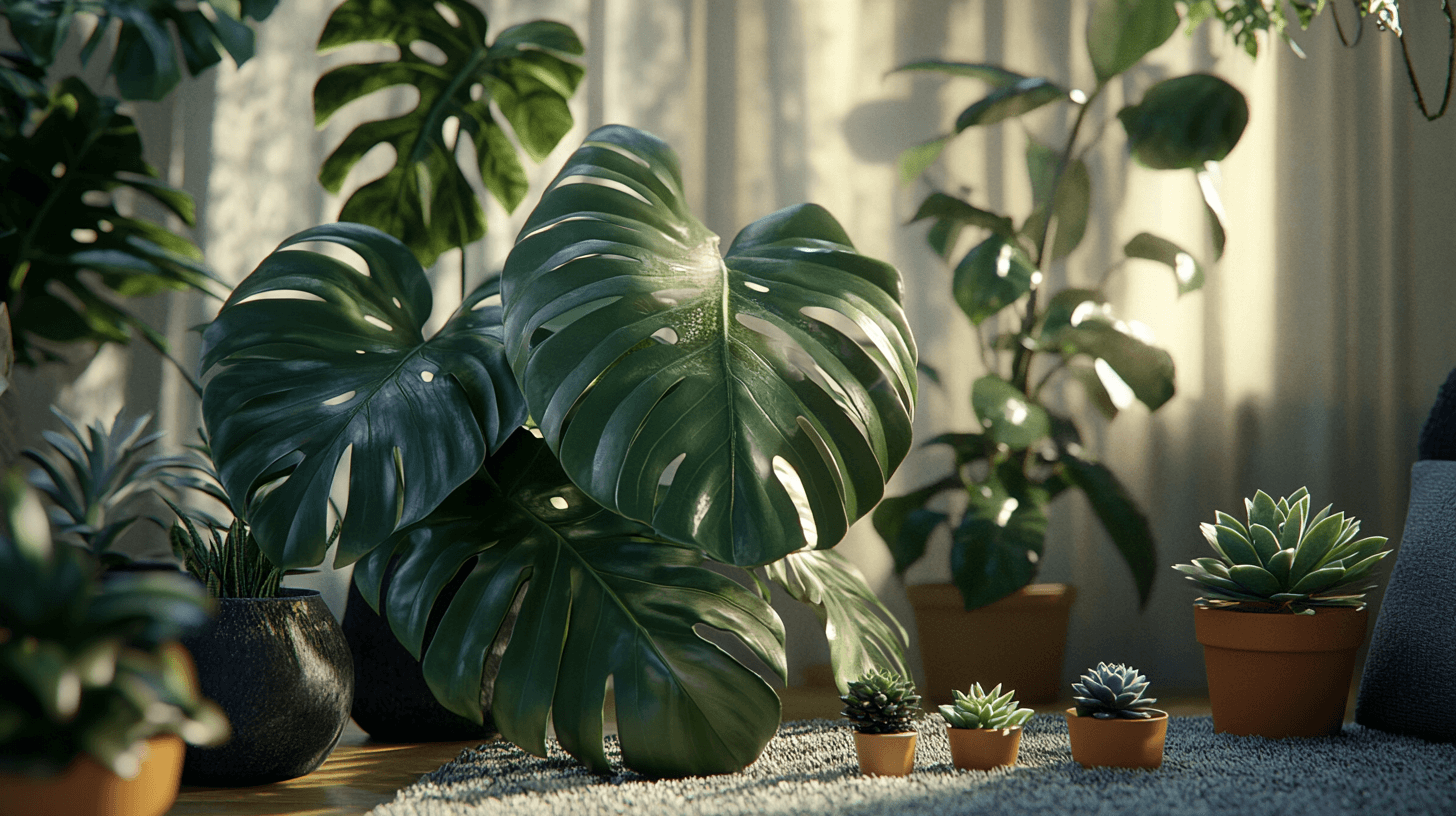 Plantas como acentos verdes vivos