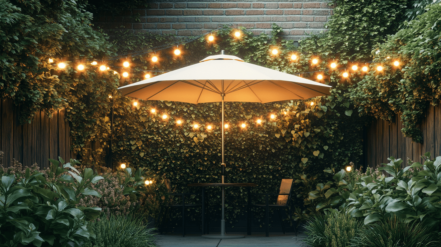 Protección solar e iluminación para tu oficina al aire libre