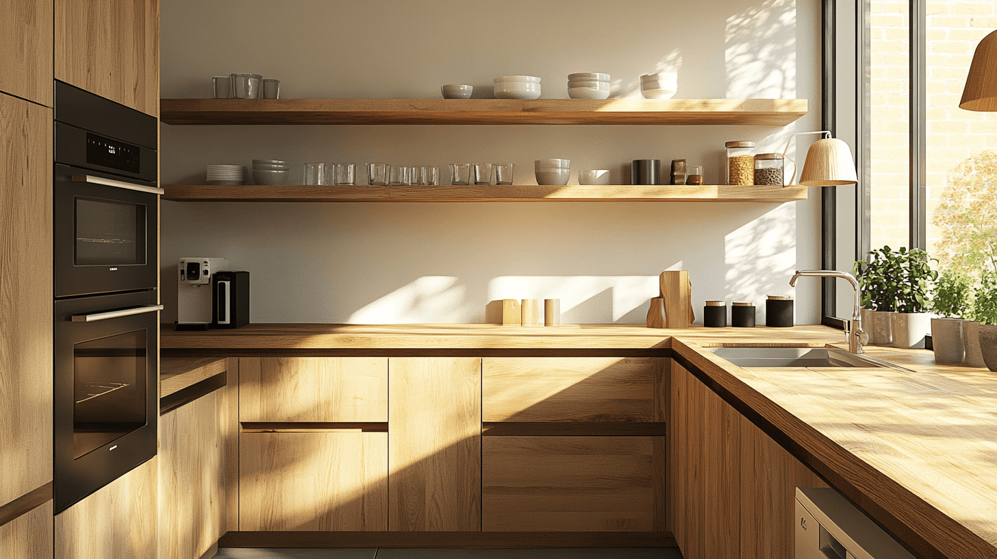 Ideas de diseño para una cocina moderna con madera