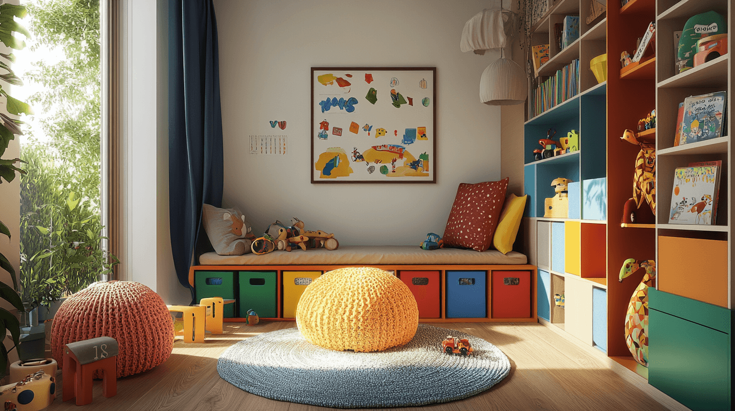 Habitación infantil con área de juegos integrada: unir orden y diversión