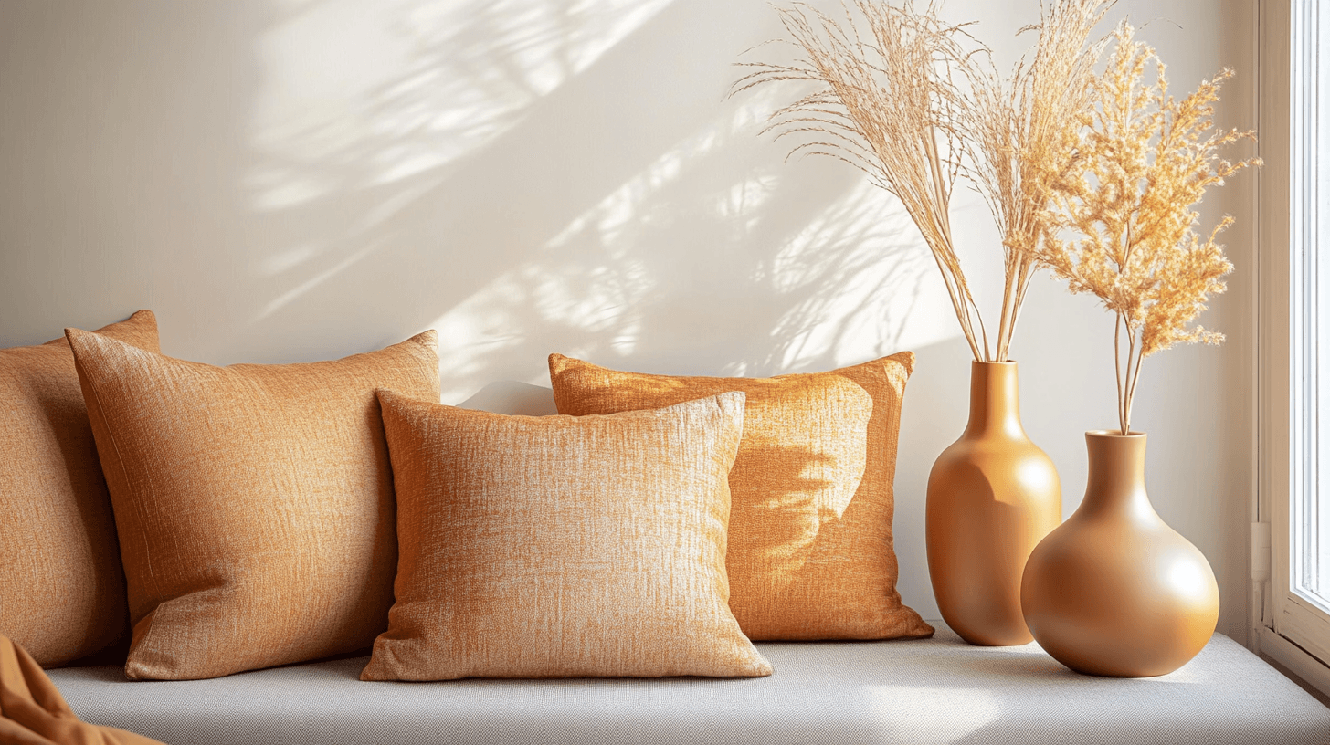 Acentos decorativos en ocre: Detalles elegantes