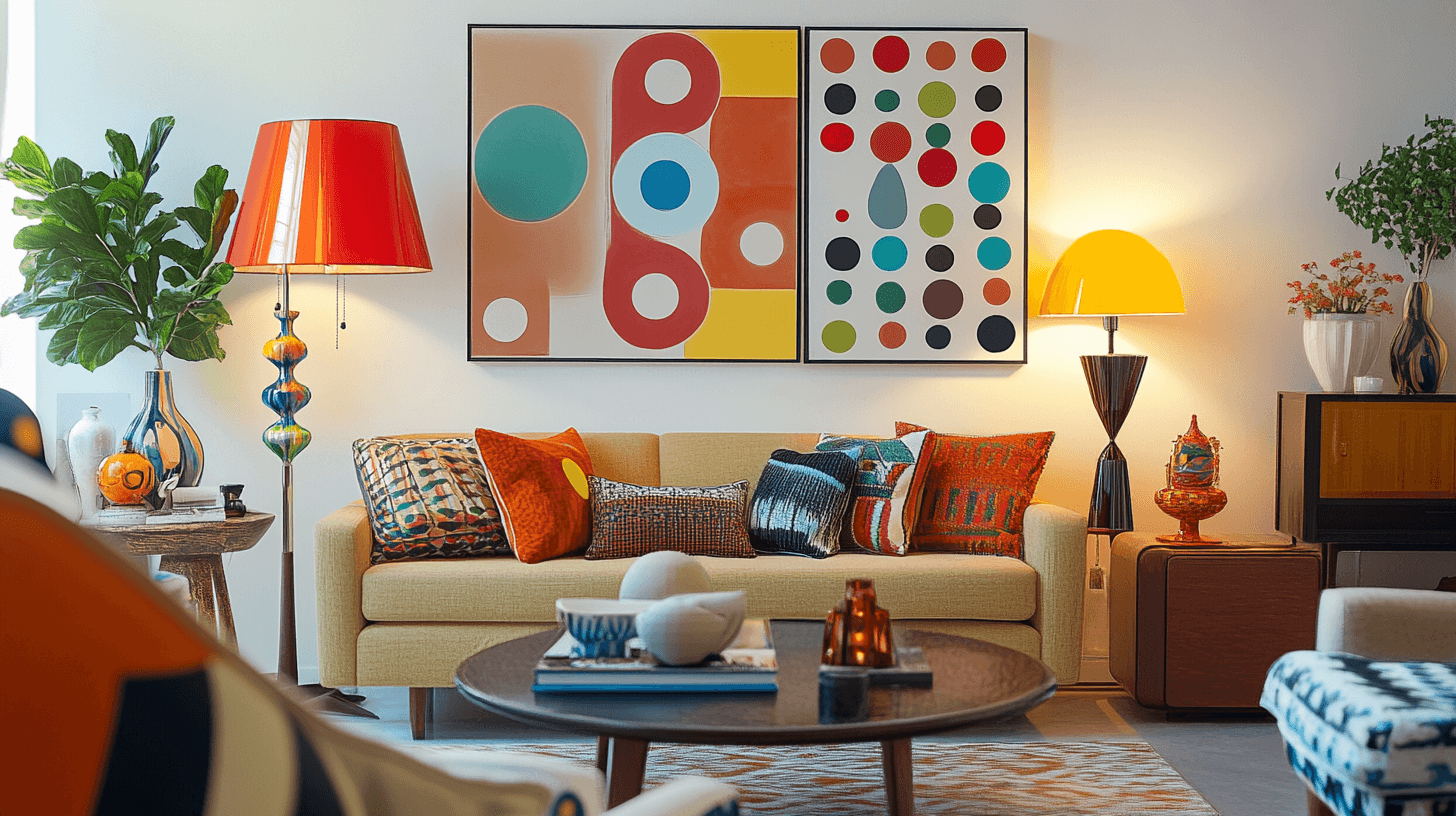 Acentos decorativos en estilo Retro Pop
