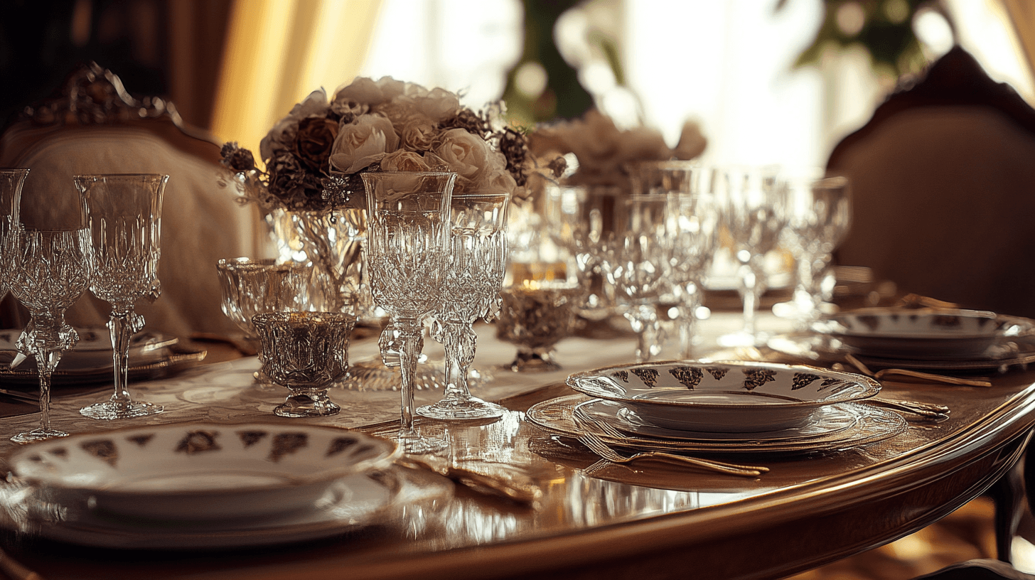 Decoración de mesa elegante para ocasiones formales