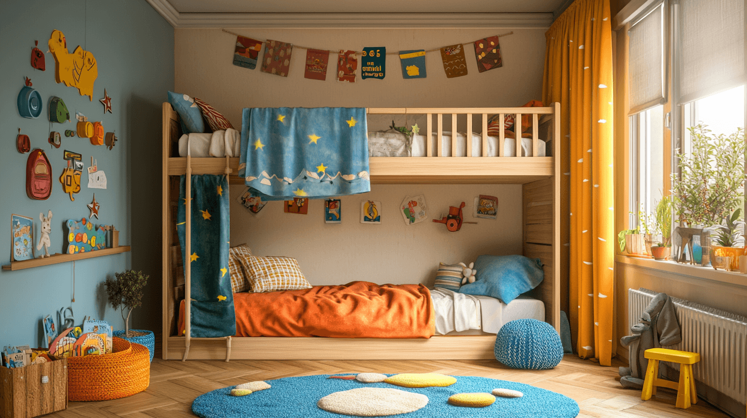 Dormir en las alturas: Literas para hermanos