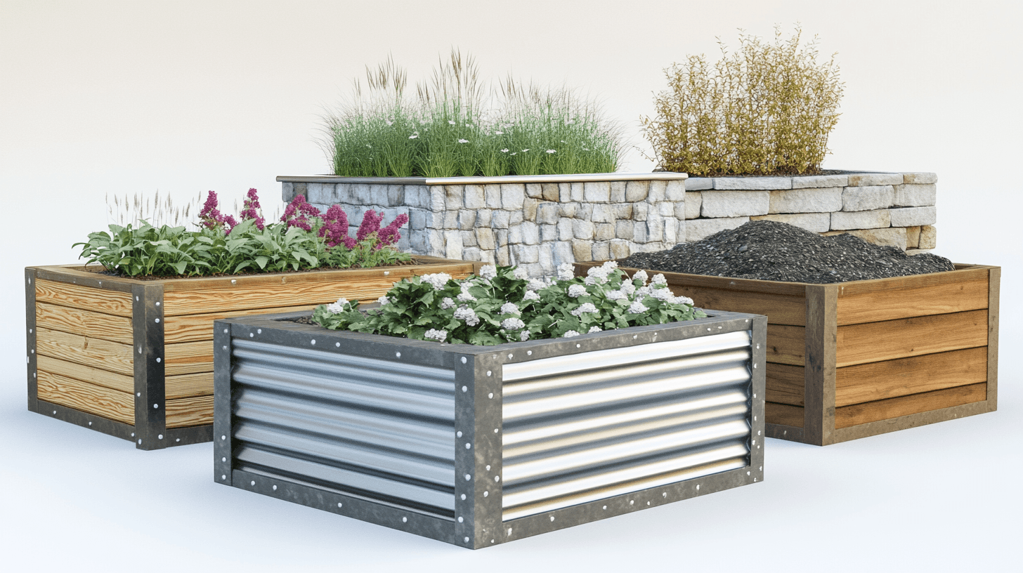 Materiales para camas elevadas: madera, metal y más