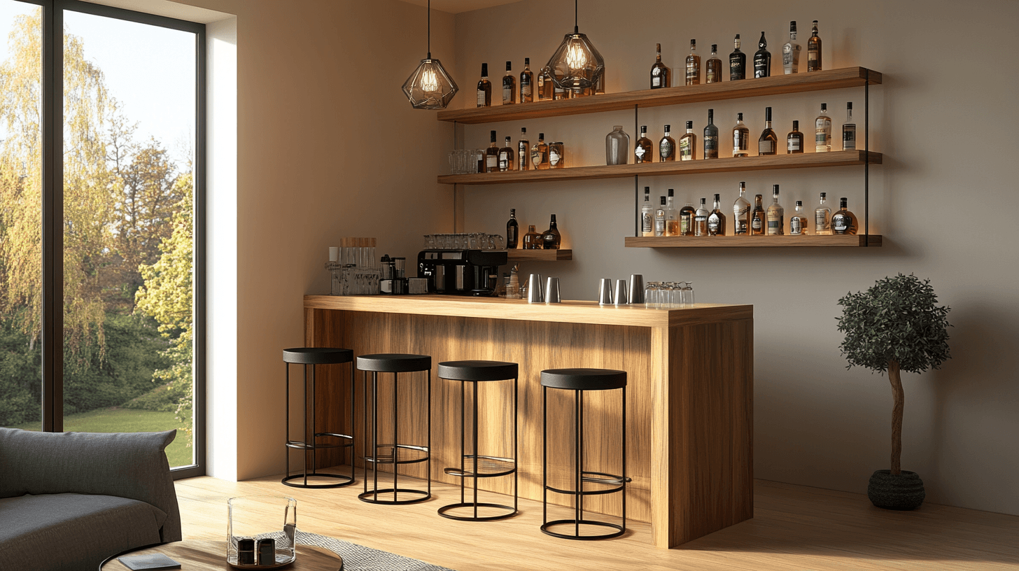 La elección correcta de muebles para tu bar en la sala de estar