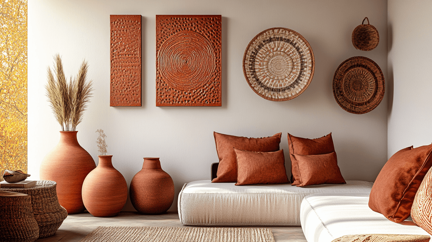 Elementos decorativos: acentos en terracota