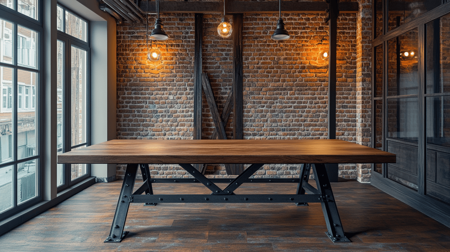 Comedor de estilo industrial: metal y madera para un look llamativo