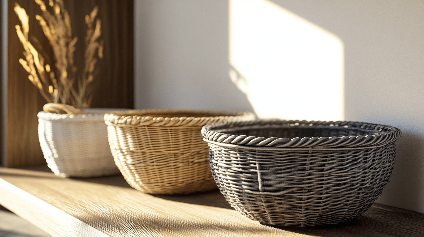 Cestas decorativas como parte de la decoración interior