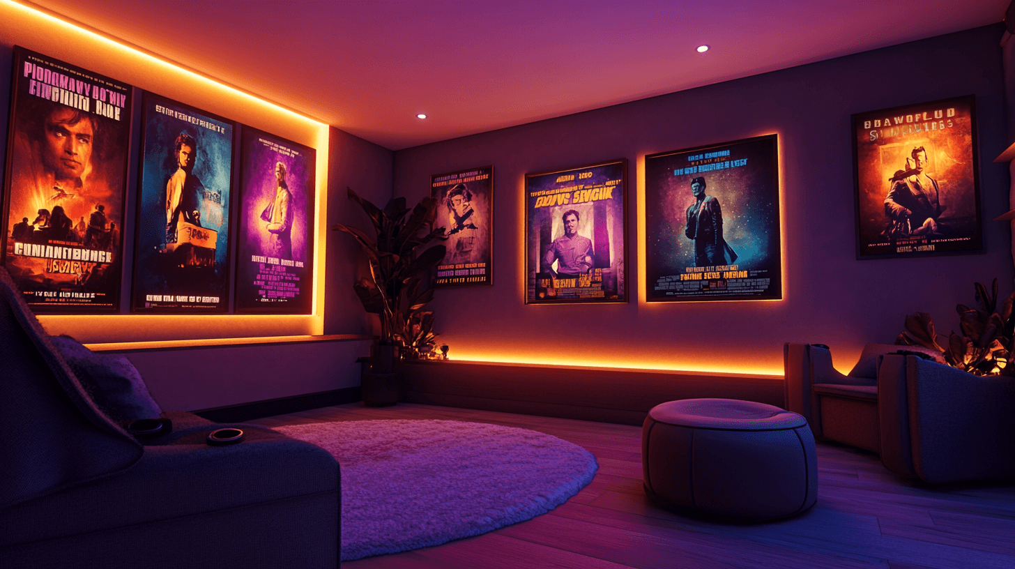 Decoración y ambiente para el ambiente de cine perfecto