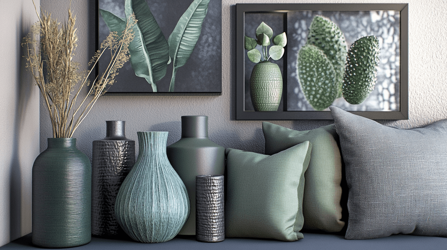 Decoración en gris y verde: Toques frescos para cada habitación