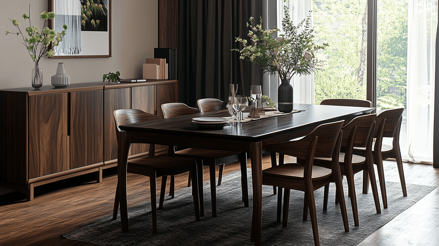 Muebles de madera oscura: La piedra angular para tu comedor