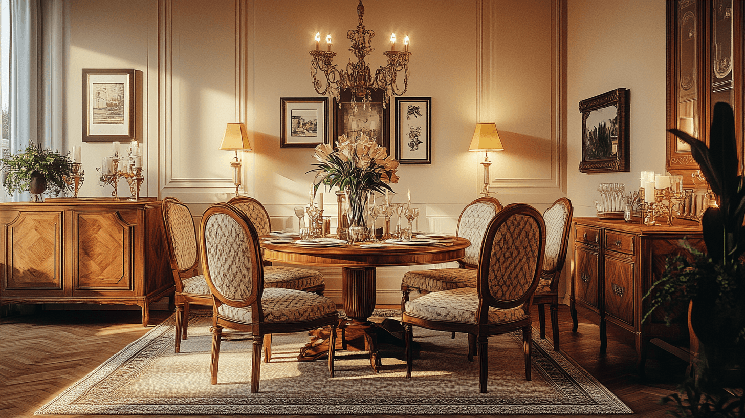 Comedor de estilo vintage: Escenificar clásicos atemporales