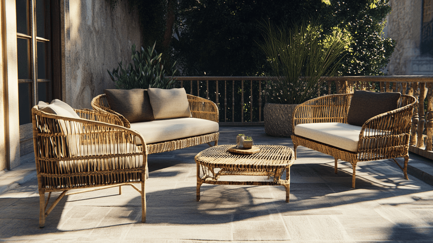 Los mejores materiales para muebles de salón al aire libre