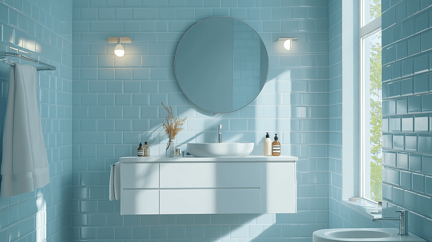 Colores fríos en el baño: Frescura y limpieza