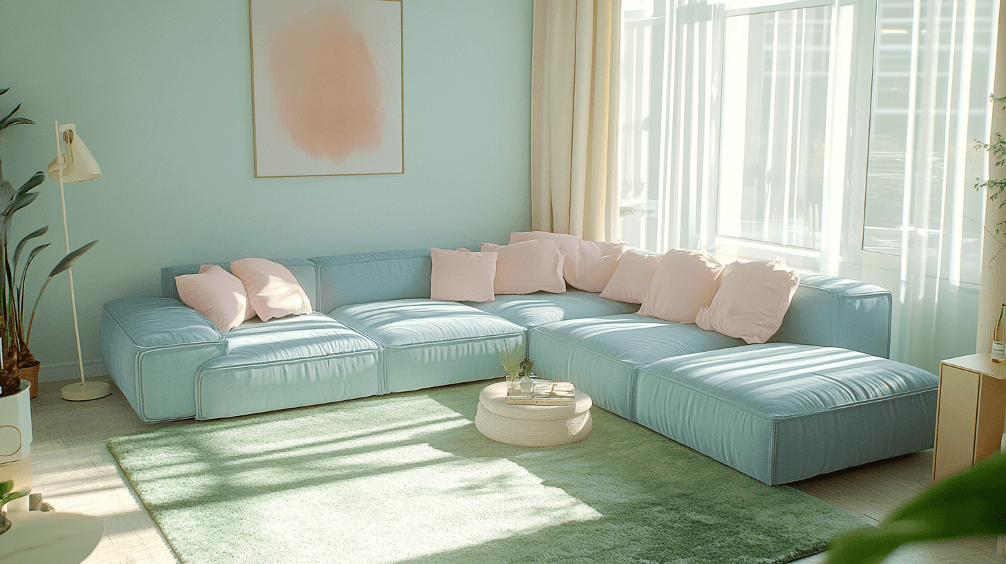 Colores pastel en la sala de estar: Elegancia suave