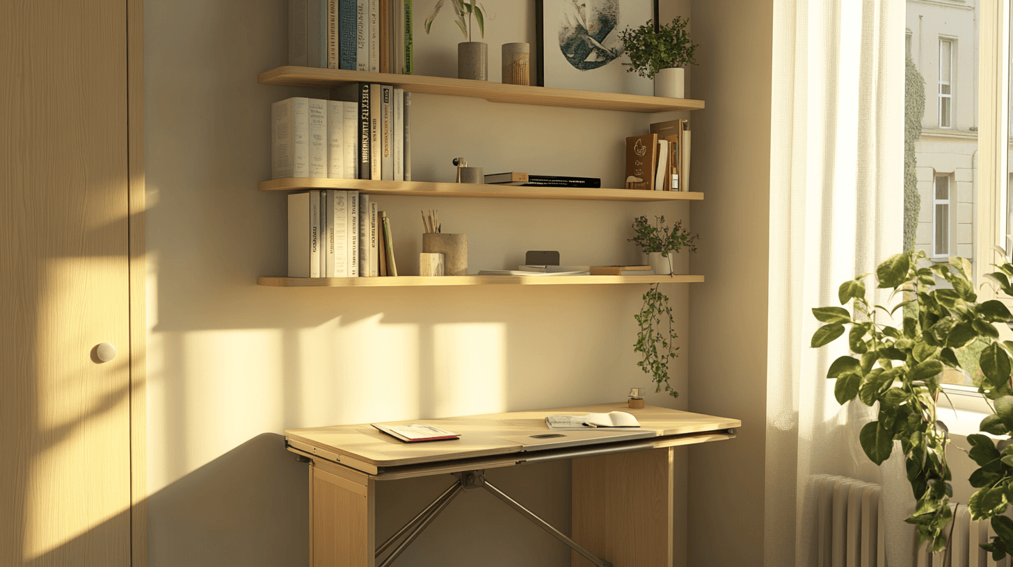 Muebles que ahorran espacio para la oficina en casa