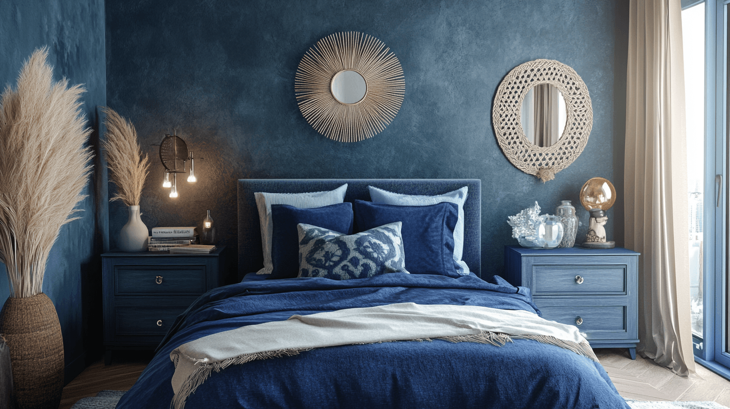 Muebles y decoración en azul