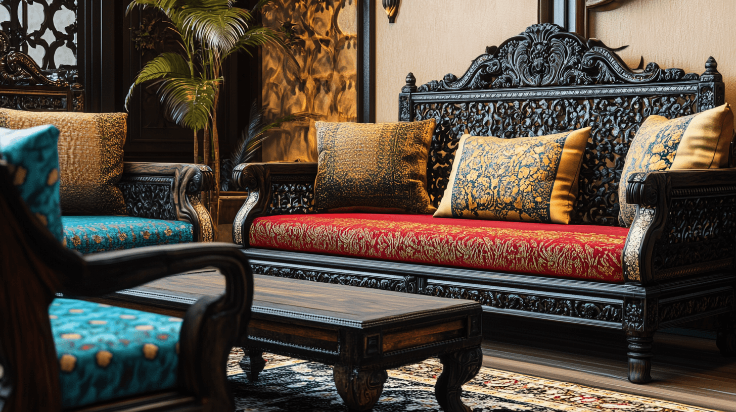 Muebles en Indian Ethno Chic: Tradición se encuentra con Modernidad