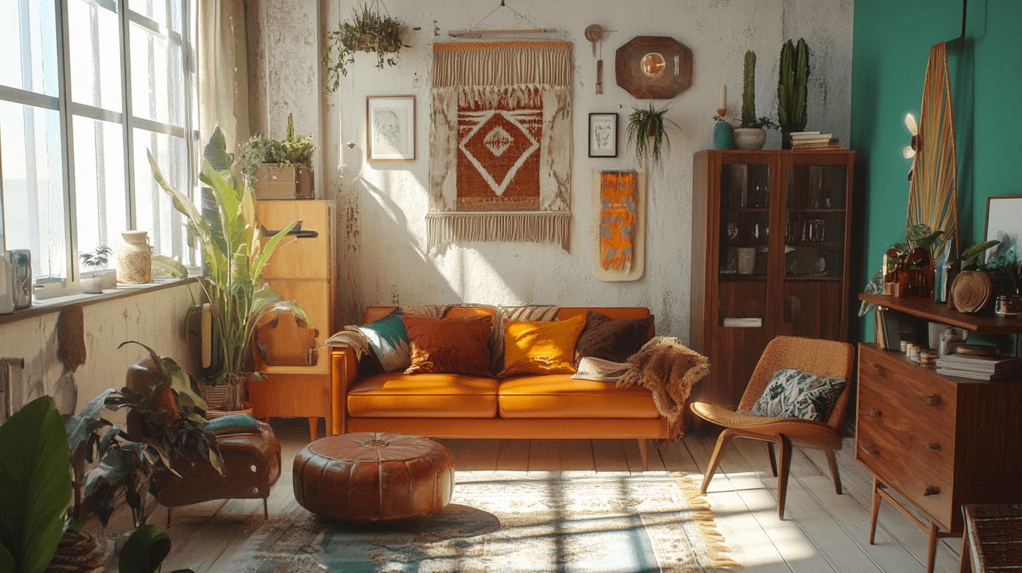 Consejos para diseñar una habitación Boho-Mid-Century