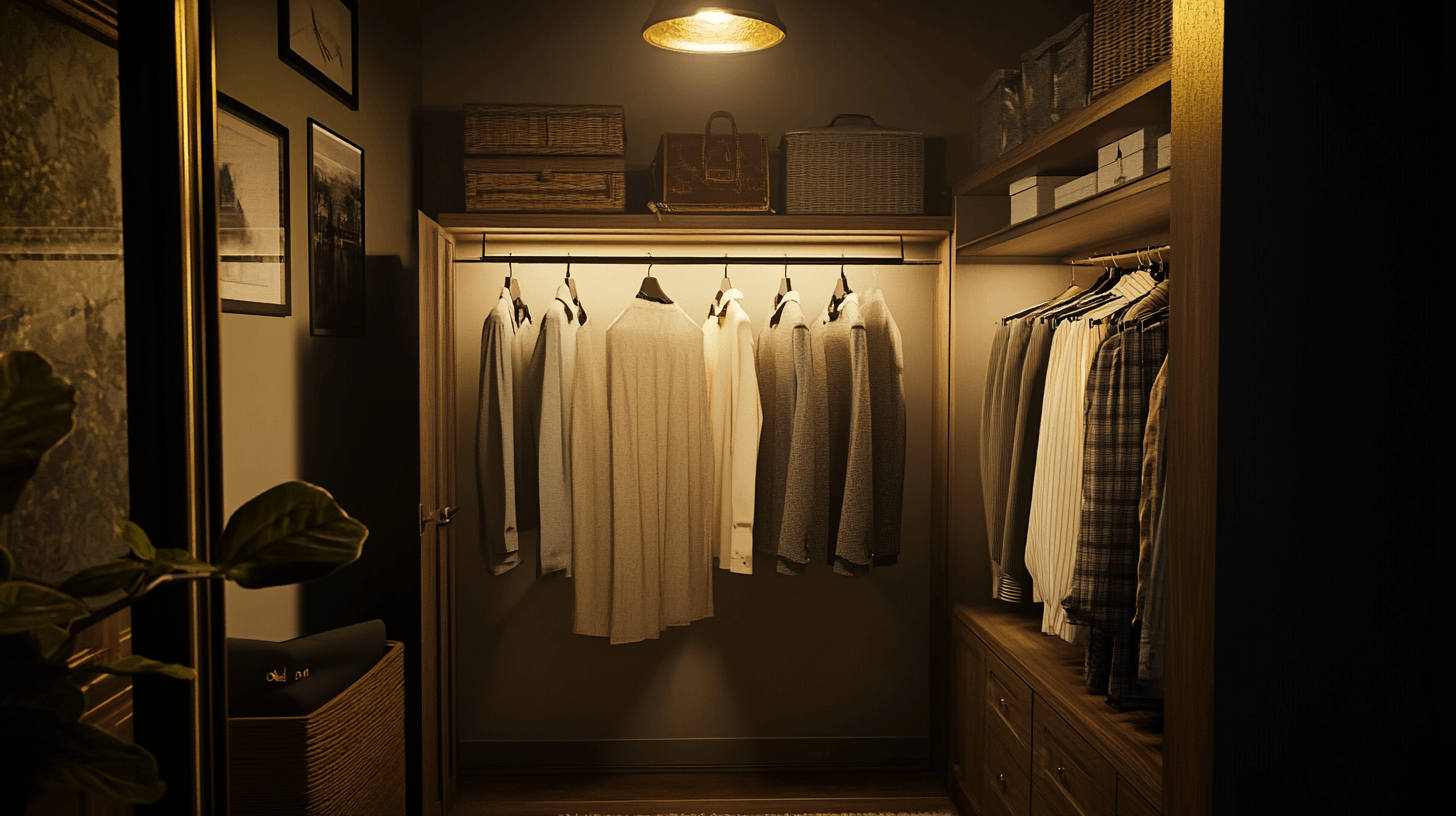 Decoración y ambiente en el vestidor