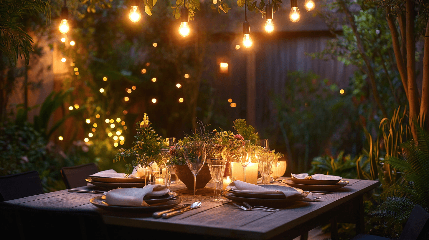 Cena gourmet al aire libre