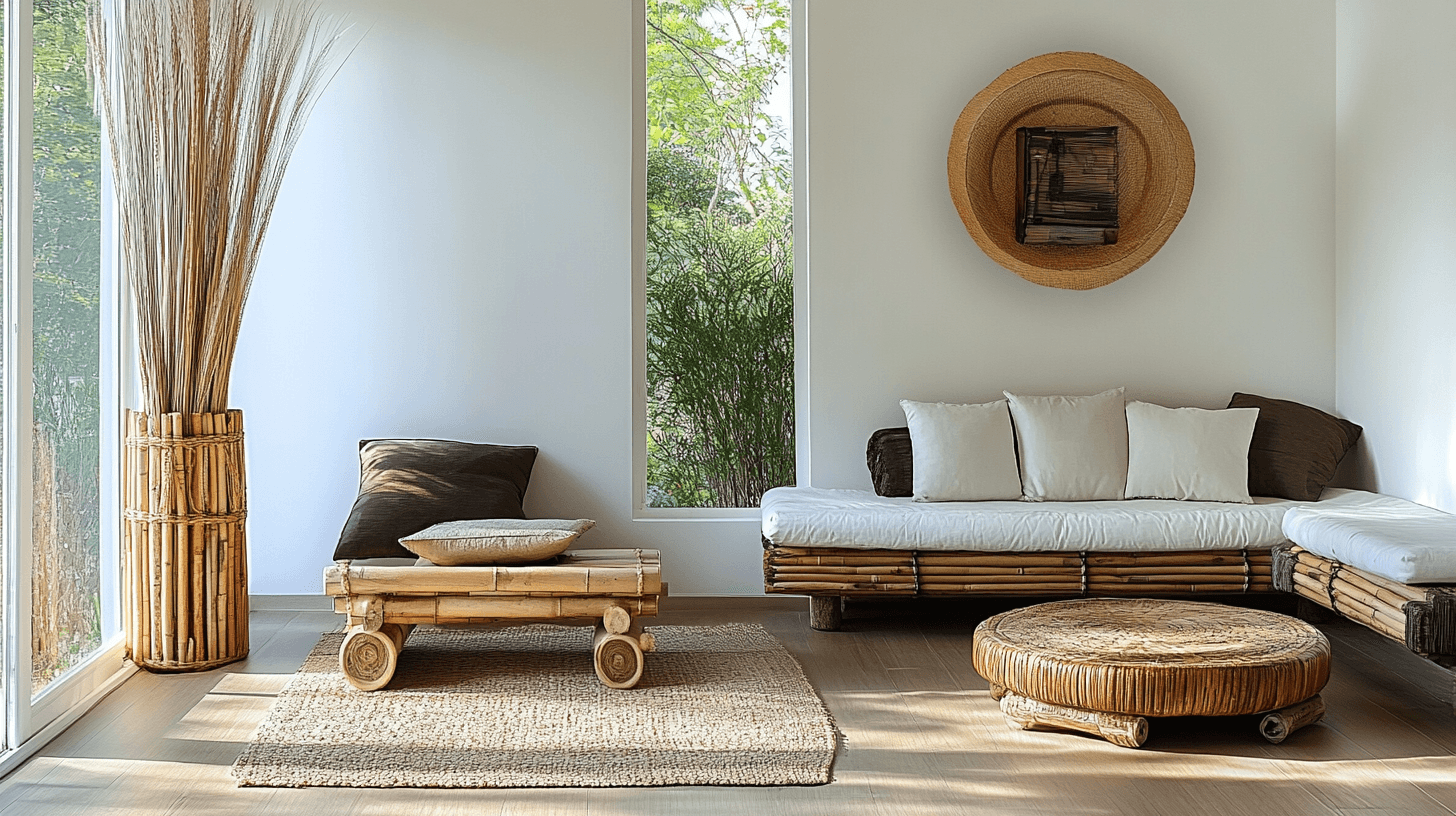 Muebles de bambú en diferentes estilos de vida