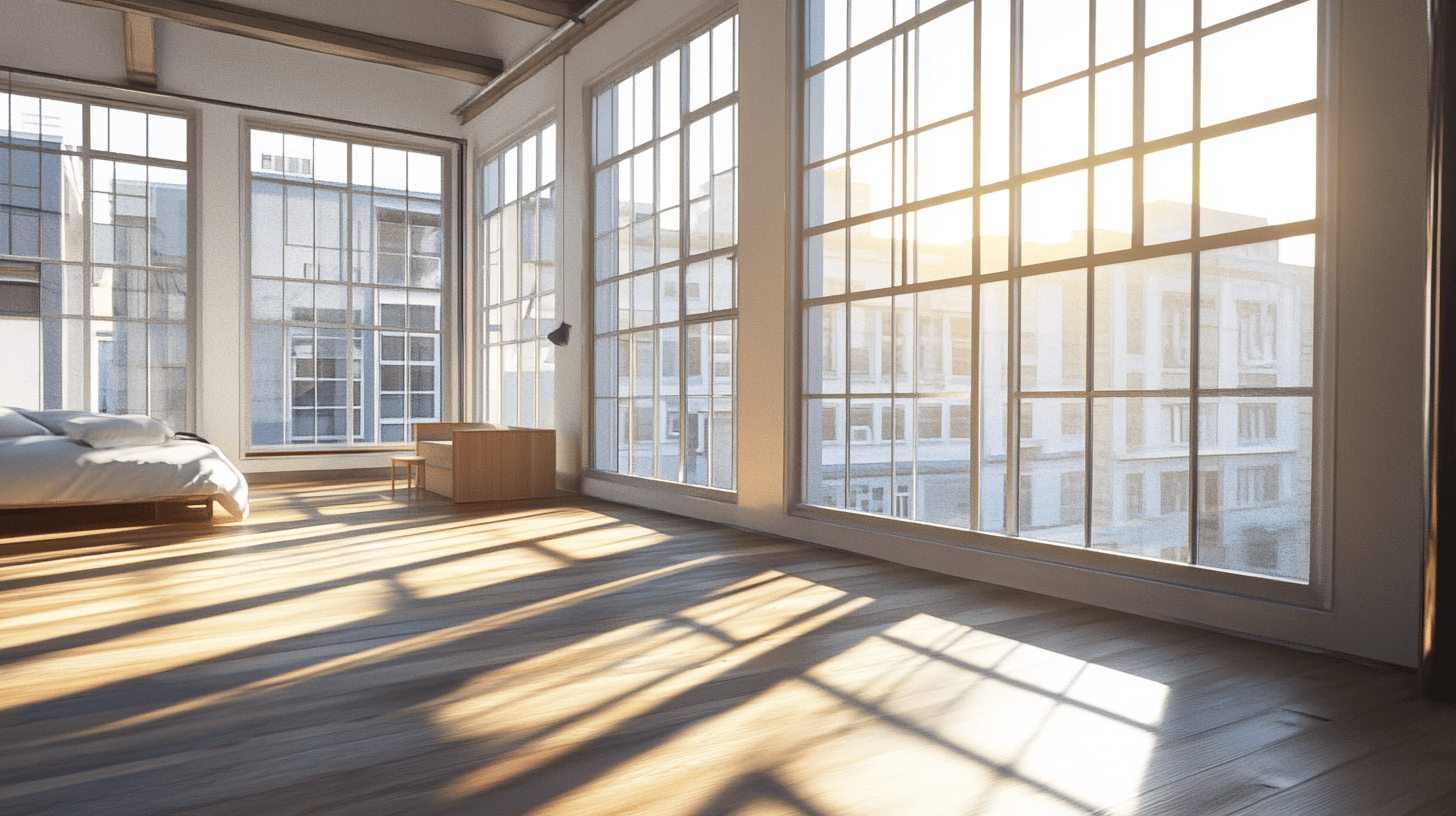Diseño de interiores en el dormitorio tipo loft