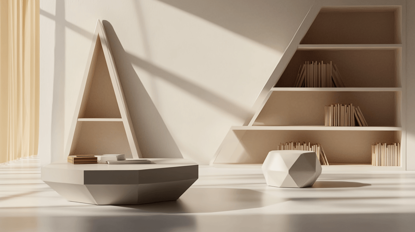Muebles geométricos: la funcionalidad se encuentra con el diseño