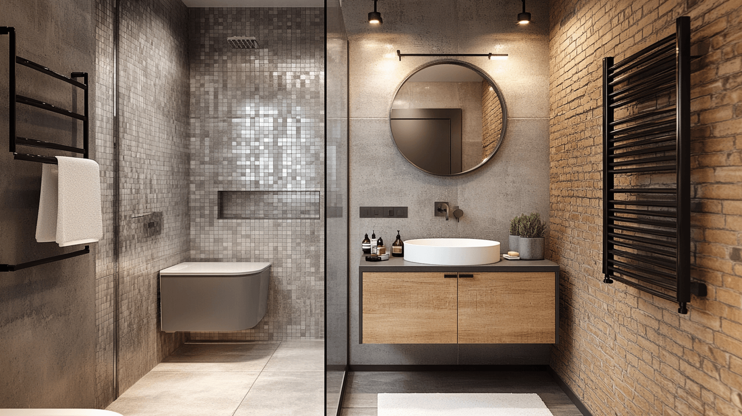 Baños industriales: El encanto del estilo loft