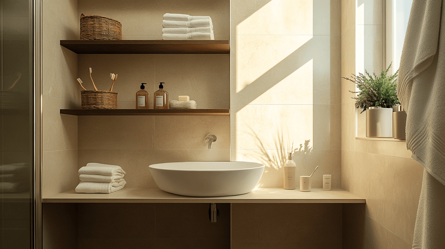 Estantes de baño: orden y elegancia