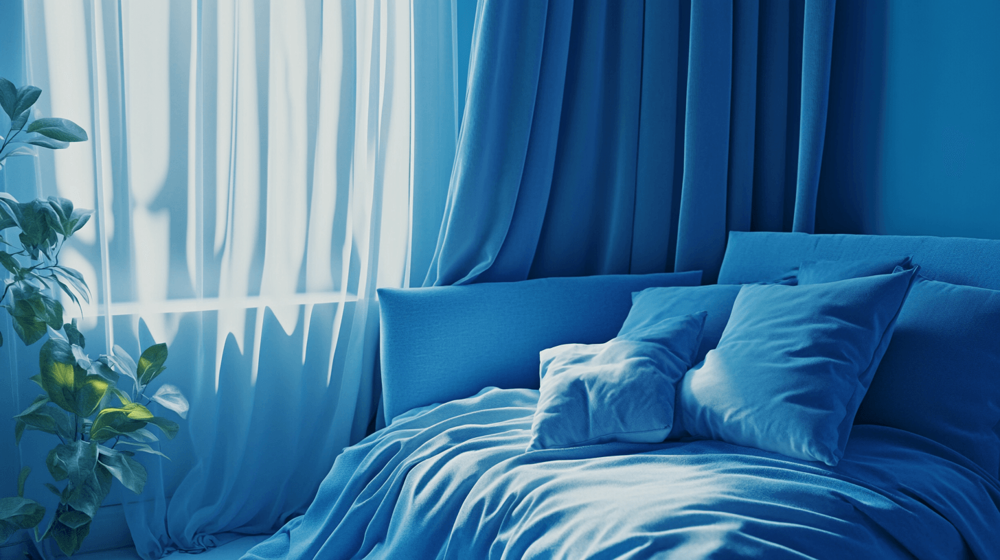 El efecto de los tonos azules en el dormitorio