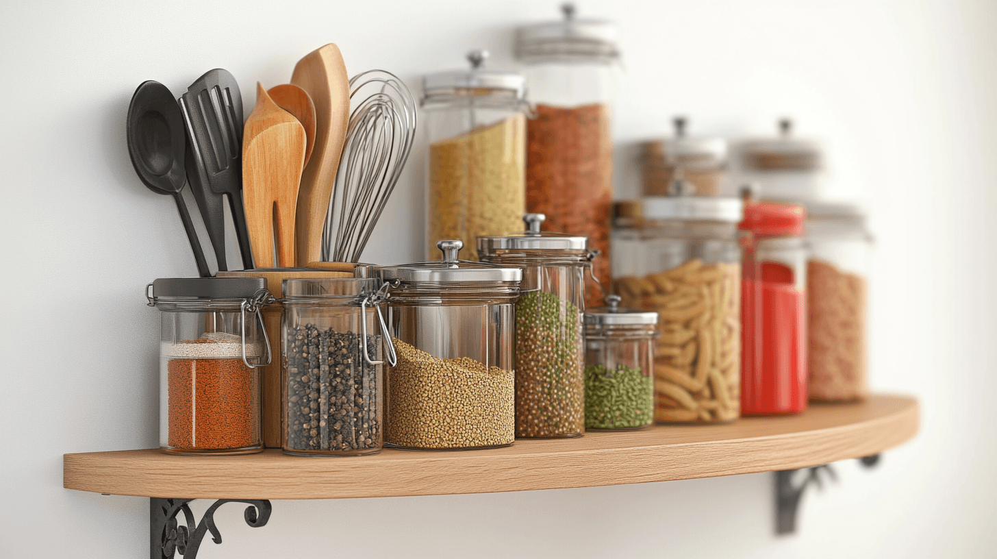Estantes de esquina en la cocina: Ayudantes prácticos para más orden