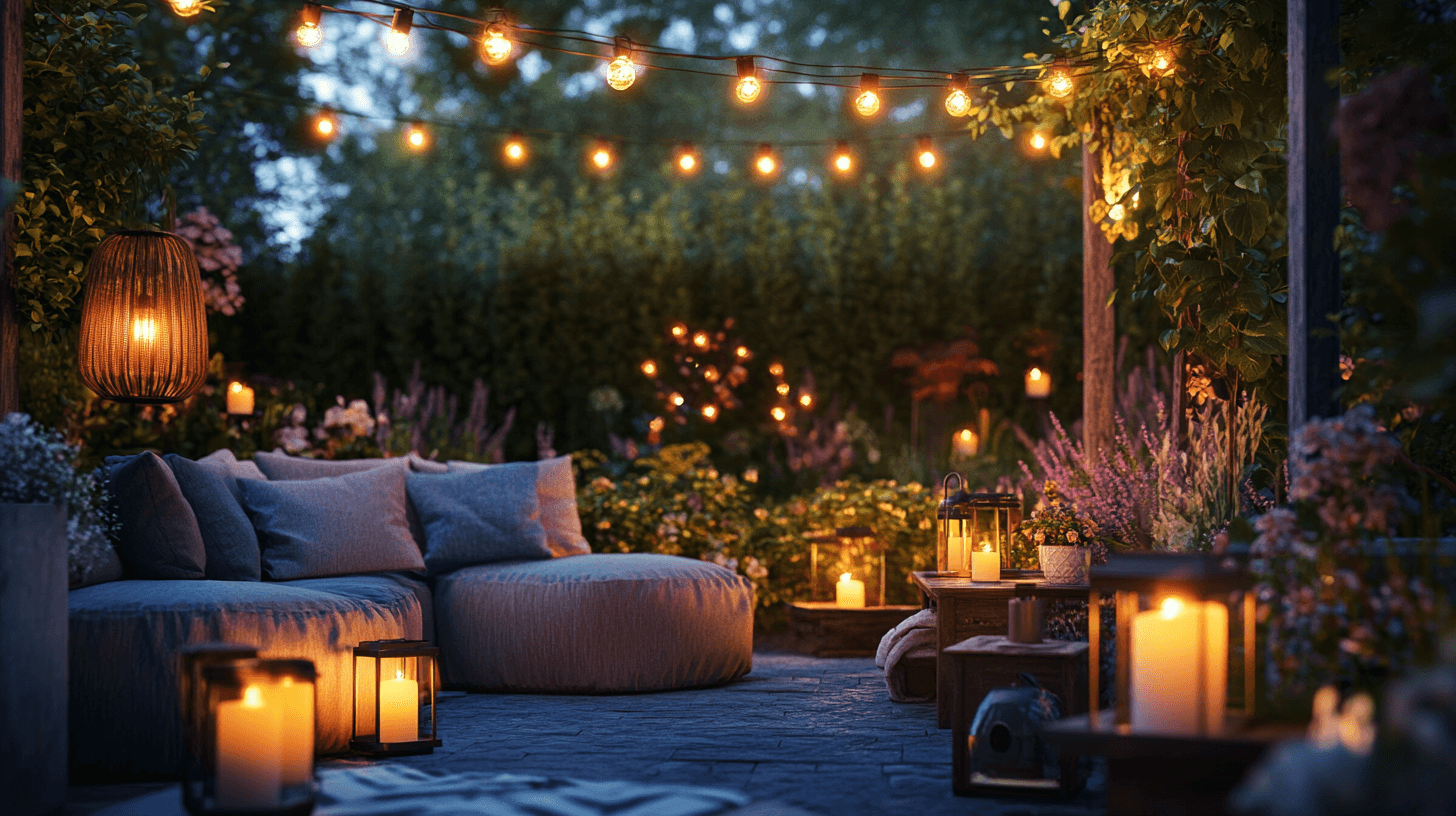 Iluminación para noches de verano con ambiente