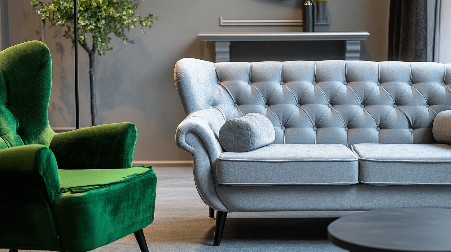 Muebles en gris y verde: Añadir acentos elegantes
