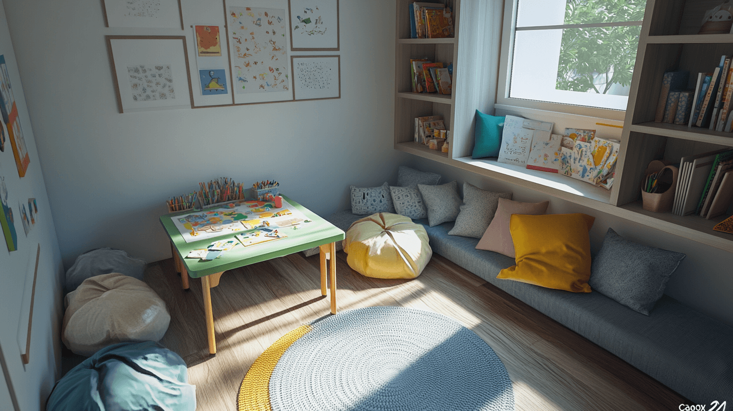 Crear áreas de juego y zonas creativas
