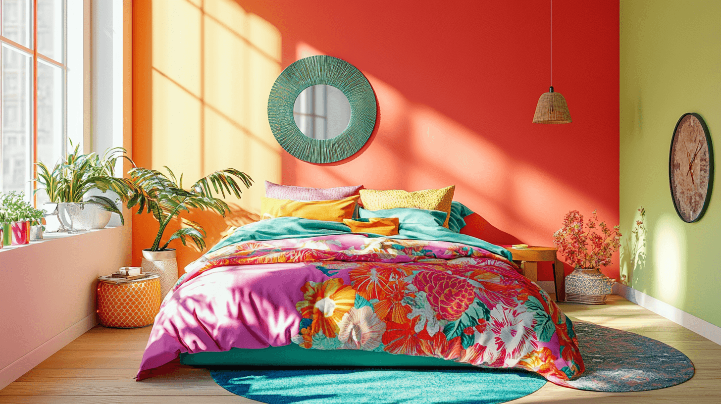 Colores llamativos en el dormitorio