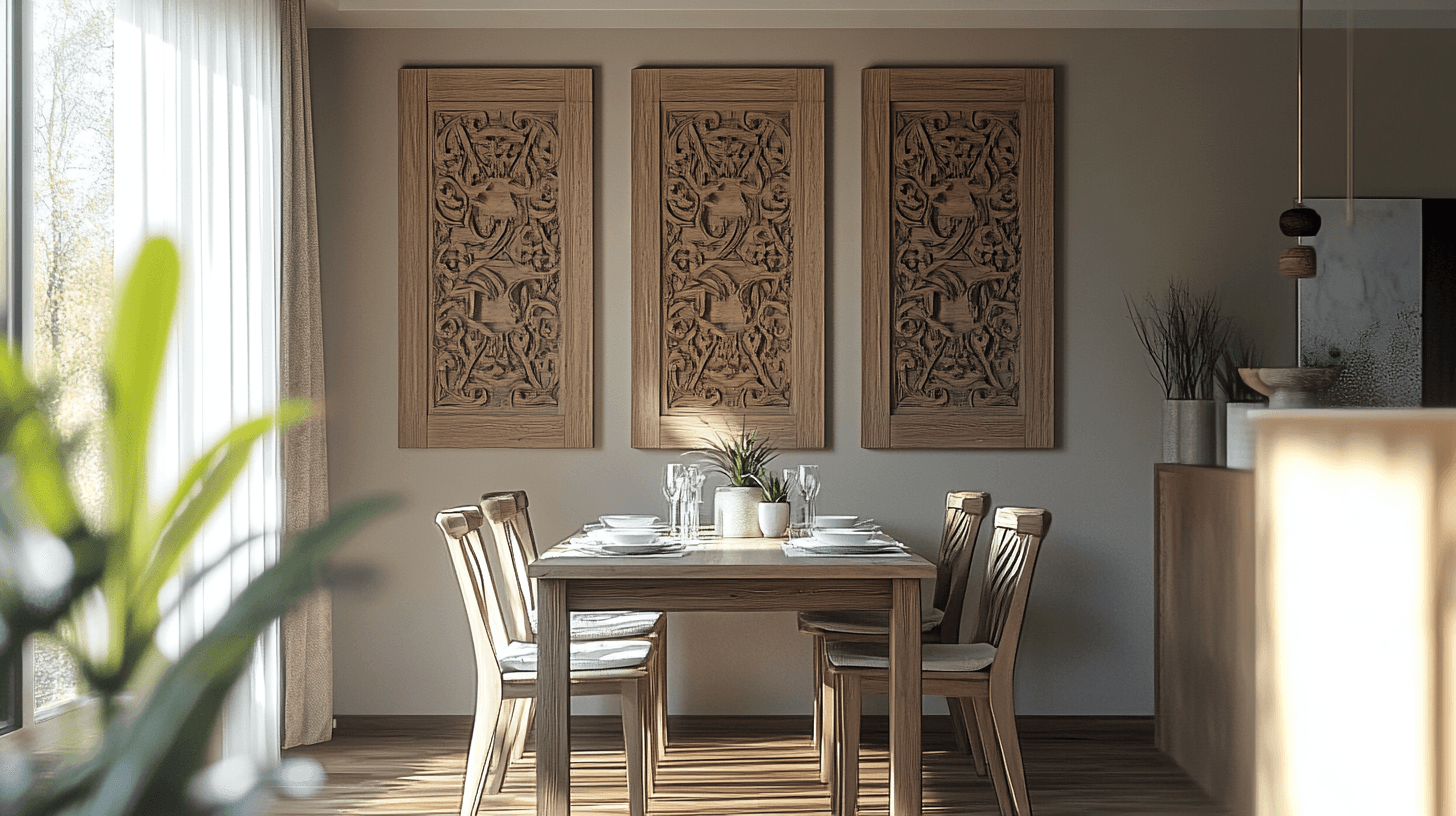 Elementos decorativos de madera para un ambiente acogedor