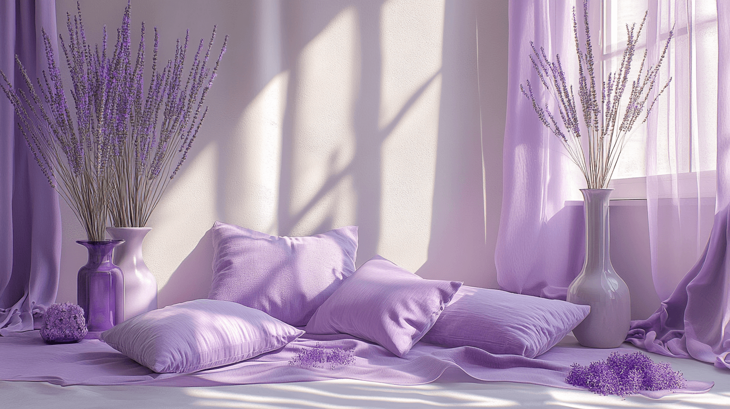 Decoración en color lavanda: Añadir acentos para más comodidad