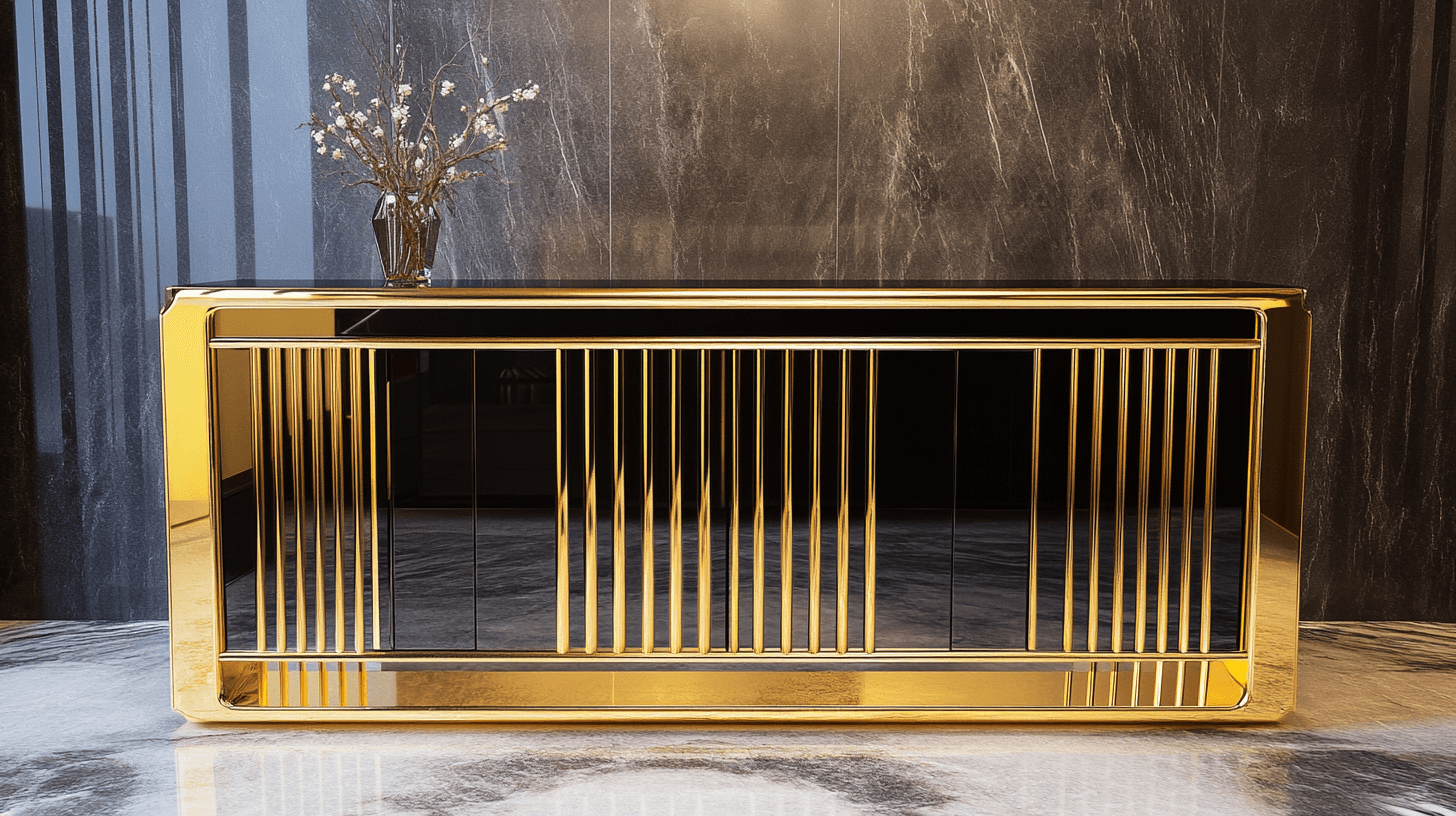 Muebles en dorado y negro: Hacer una declaración