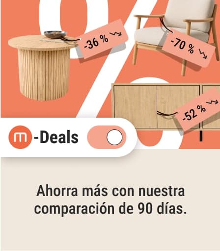 m-Deals: ofertas con comparación de 90 días y opción de filtrar solo descuentos.
